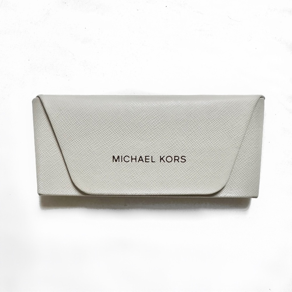 MICHAEL KORS White Leather Sunglasses Case (case only)